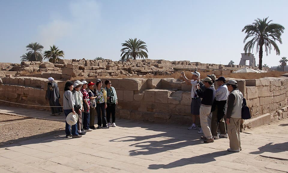 A group exploring Karnak