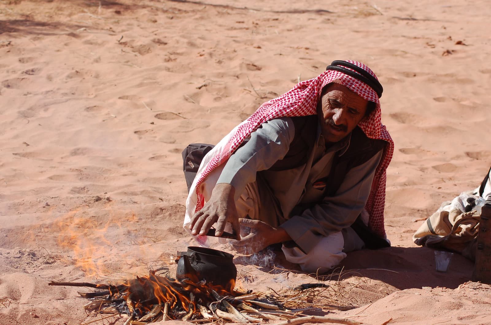 In the desert at Wadi Rum